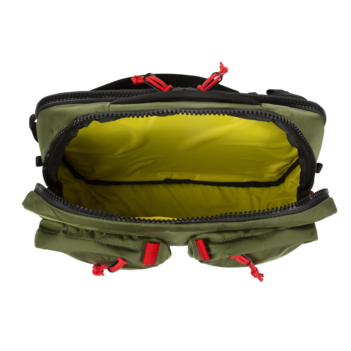 Detail product shot of the global briefcase showing the main compartment.