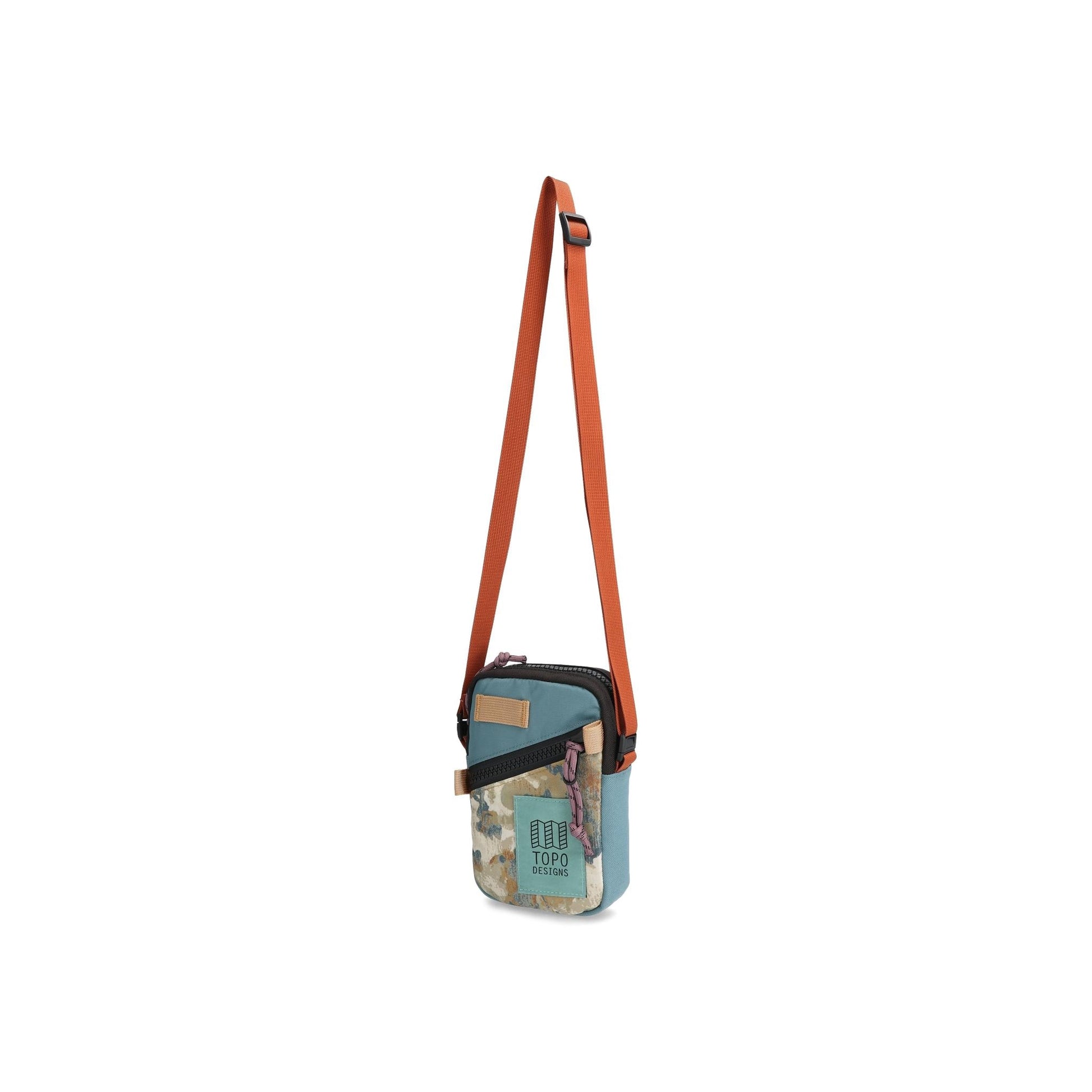Front View of Topo Designs Mini Shoulder Bag in "Sea Pine / Blur Camo"
