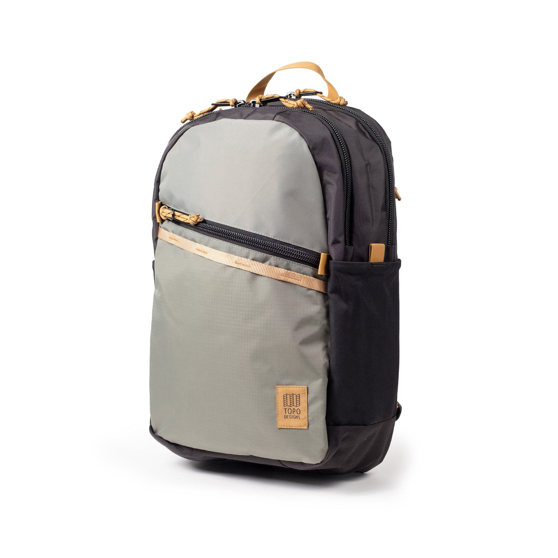 Front View of Topo Designs Commuter Backpack in "Beetle / Khaki"