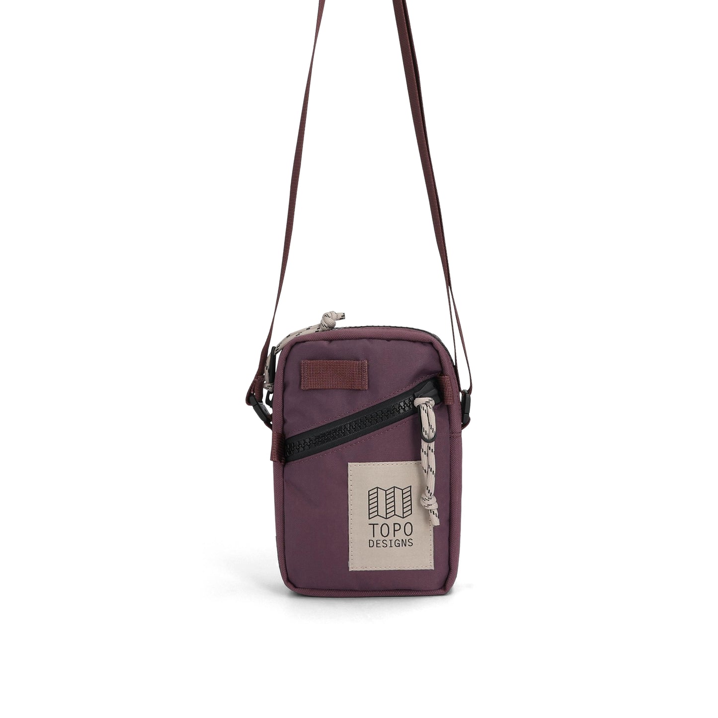 Front View of Topo Designs Mini Shoulder Bag in "Huckleberry"