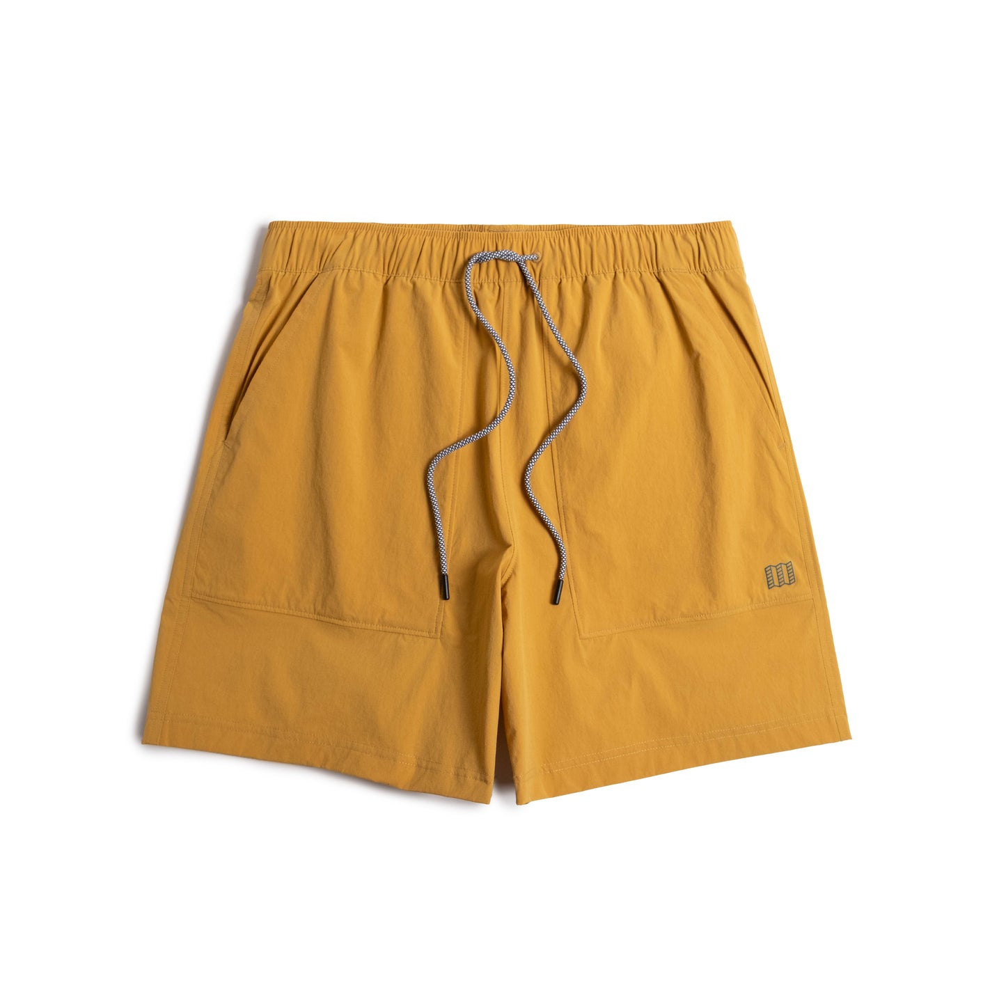 Front view of Topo Designs Men's Mesa Shorts in "Goldenrod"