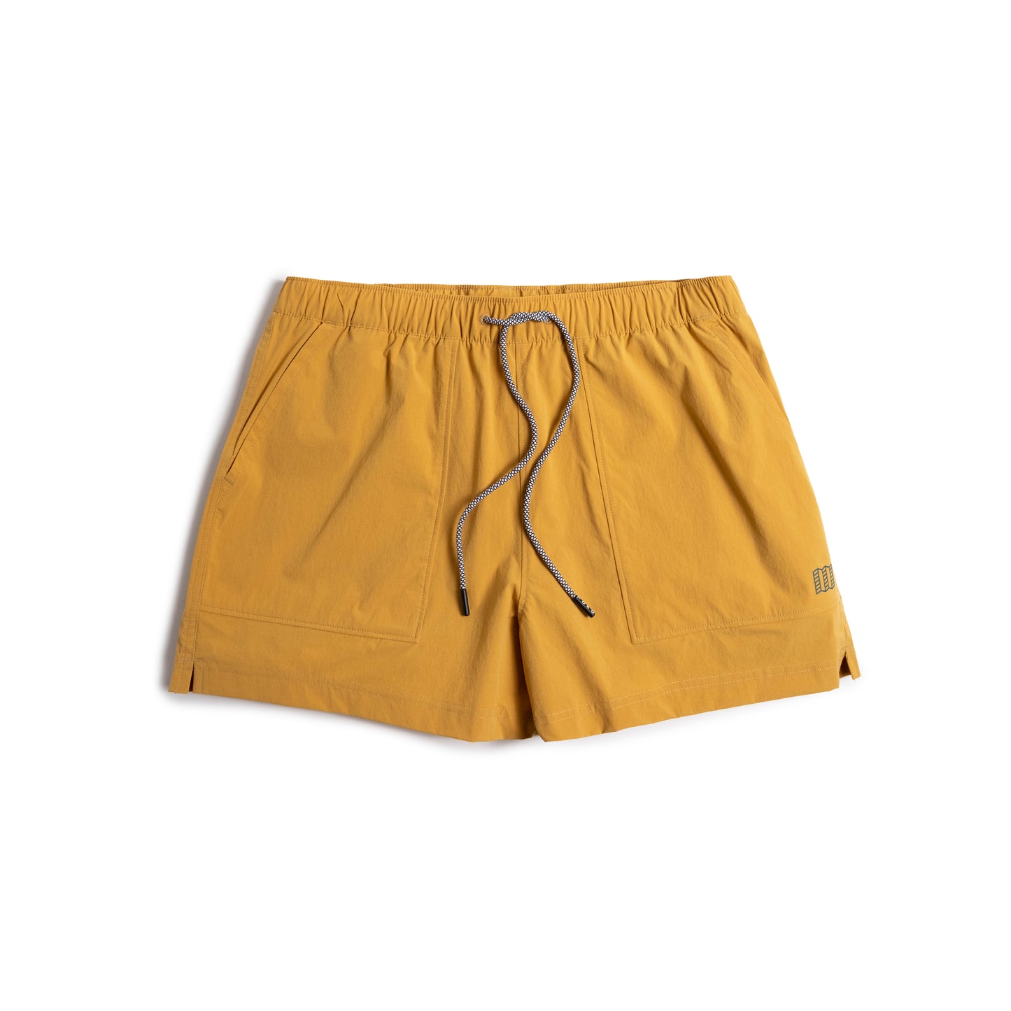 Front view of Topo Designs Mesa Shorts Women's in "Goldenrod"