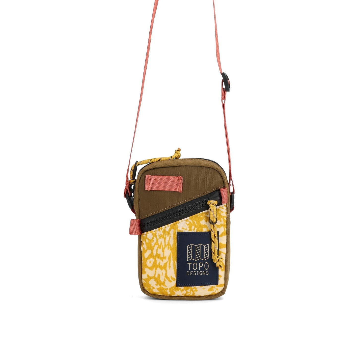 Front View of Topo Designs Mini Shoulder Bag in "Desert Palm / Riptide"