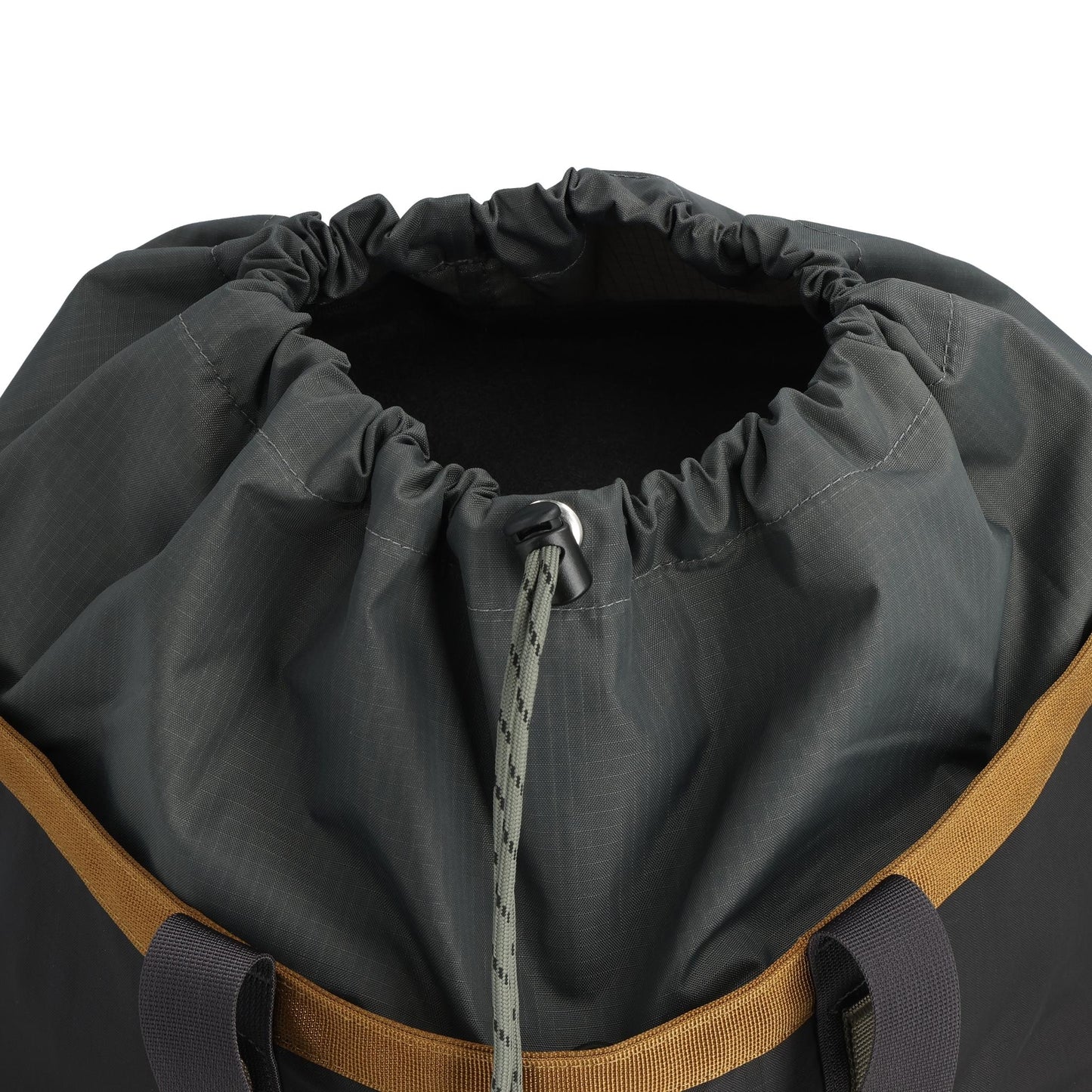 General Detail shot of Topo Designs Mountain Utility Tote in "Black / Neutral"