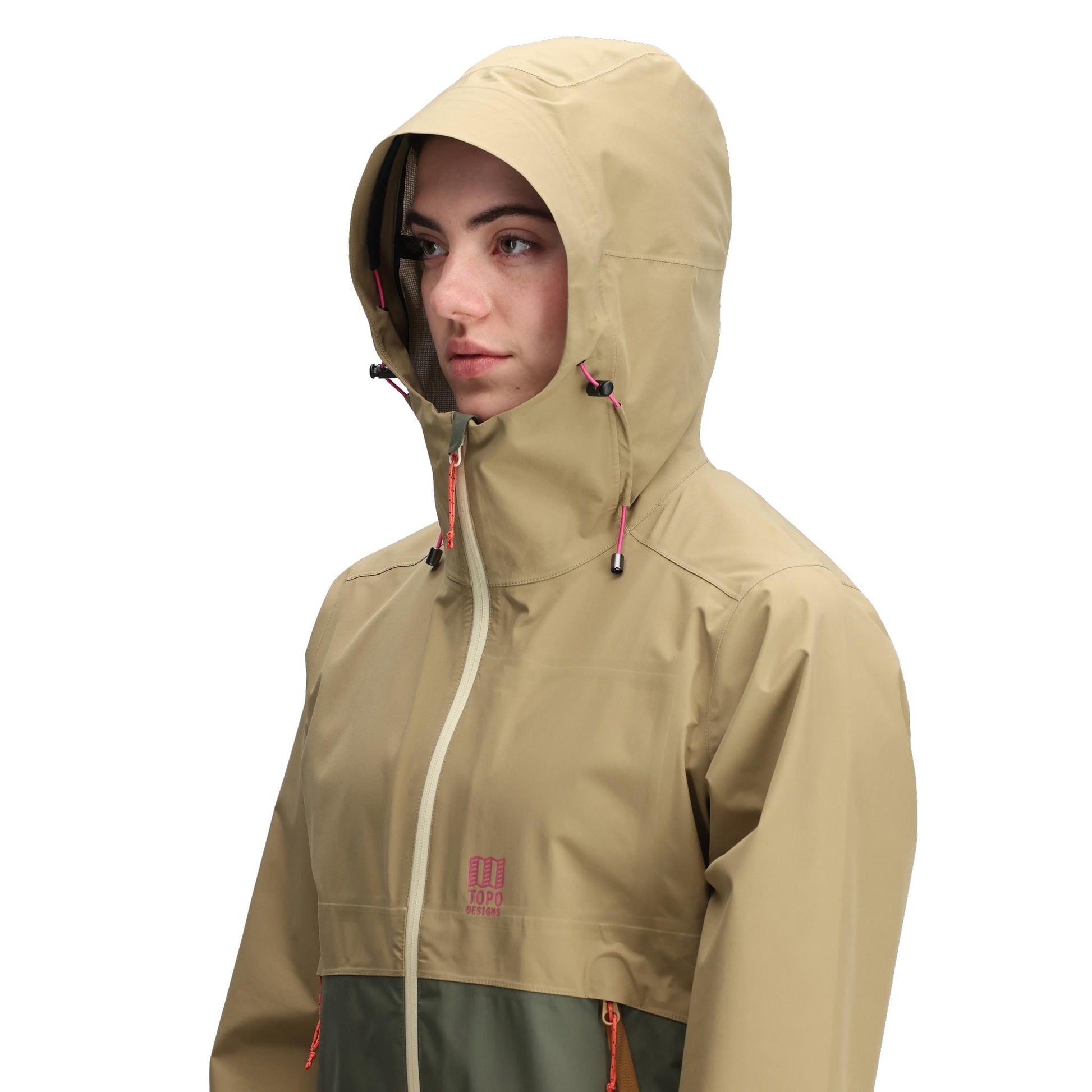 General Detail shot of Topo Designs Global Jacket - Women's in "Beetle / Elmwood"